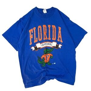 Vintage Competitor Florida Gators T-Shirt Mens XL Blue Albert the Alligator UF